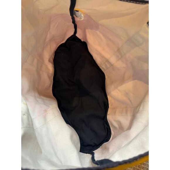 Walt Disney World Mickey Mouse Canvas Tote Bag Yellow Orange Navy Colorblock - Picture 3 of 3